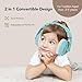 Moonybaby 2-in-1 Baby Ear Protection, Comfortable Noise Cancelling Baby Headphones, Adjustable, Blue