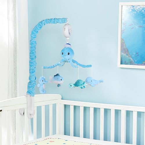 Clymene Ocean Musical Baby Crib Mobile - Whale/Turtle/Seahorse Mobile For Crib With 12 Lullabies For Baby Boys And Girls | Nautical Nursery Decor thumb #1