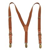 Baby Boys Suspenders Brown Adjustable Y Back Toddler Suspenders Elastic Jeans Trousers Suspenders Br