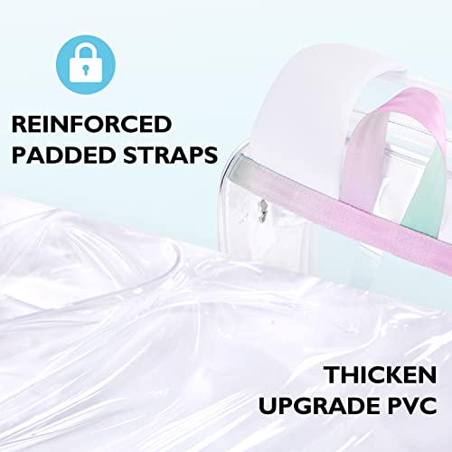 Mommore Clear Backpack Heavy Duty Thick Pvc Clear Bookbags Large Transparent Backpack With Lockable Zippers #TOP2