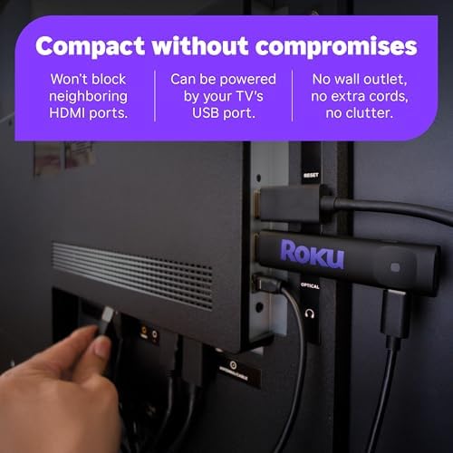 Roku Streaming Stick HD — HD Streaming Device for TV with Roku Voice Remote, Free & Live TV - 3