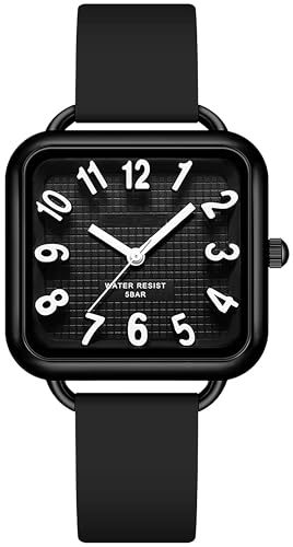 findtime ���f�B�[�X �r���v 3D�f�U�C�i�[ �r�b�O�A���r�A���� �X�N�G�A�_�C���� ���₷���r���v �J���t�� �O���[�� �V���R���X�g���b�v Reloj para Mujer, �u���b�N, �J�W���A���B