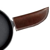 Tuzech Handmade Leather Hot Handle, Pan Handle Potholder, Double Layered Stitched, Slides On/Off Easily onto Metal Skillet Grips, Essential Cookware (5.5 X 2 Inches (Brown)