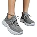 Women's Walking Shoes Cushion Comfortable Breathable Tennis Shoes Casual Non Slip Running Athletic Work Gym Fashion Sneakers Grey