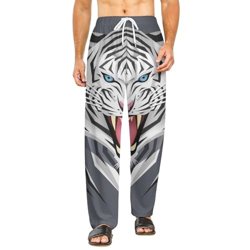 Bas de pyjama long blanc pour femme en taille S, le raffinement du homewear chic