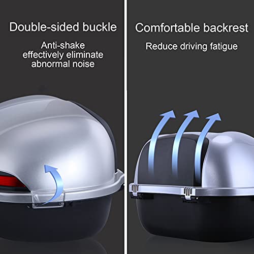 Bauletto universale per moto, resistente, rigido, con kit di montaggio, per riporre il casco e i bagagli su scooter e biciclette