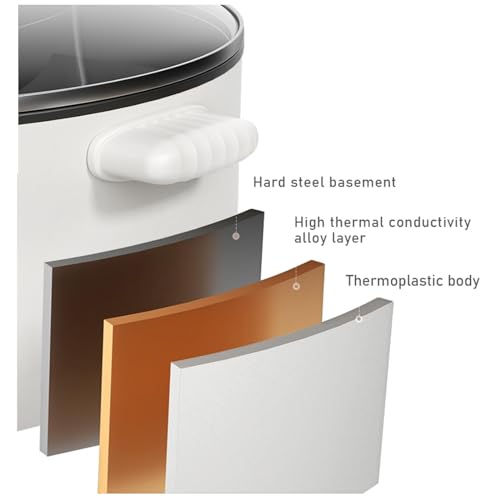 ARTSIM Hot Pot, Automatic Power Cut-Off Electric Hot Pot Electric Pot Ideal for Family Gatherings (with 2 Leaky Nets),white - Image 3