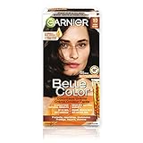 Garnier Belle Color Permanent Hair Dye, 10 Soft Black, 100% Grey Coverage, Enriched with Argan Oil and Wheat Germ Oils - 1 Application, Packaging may vary