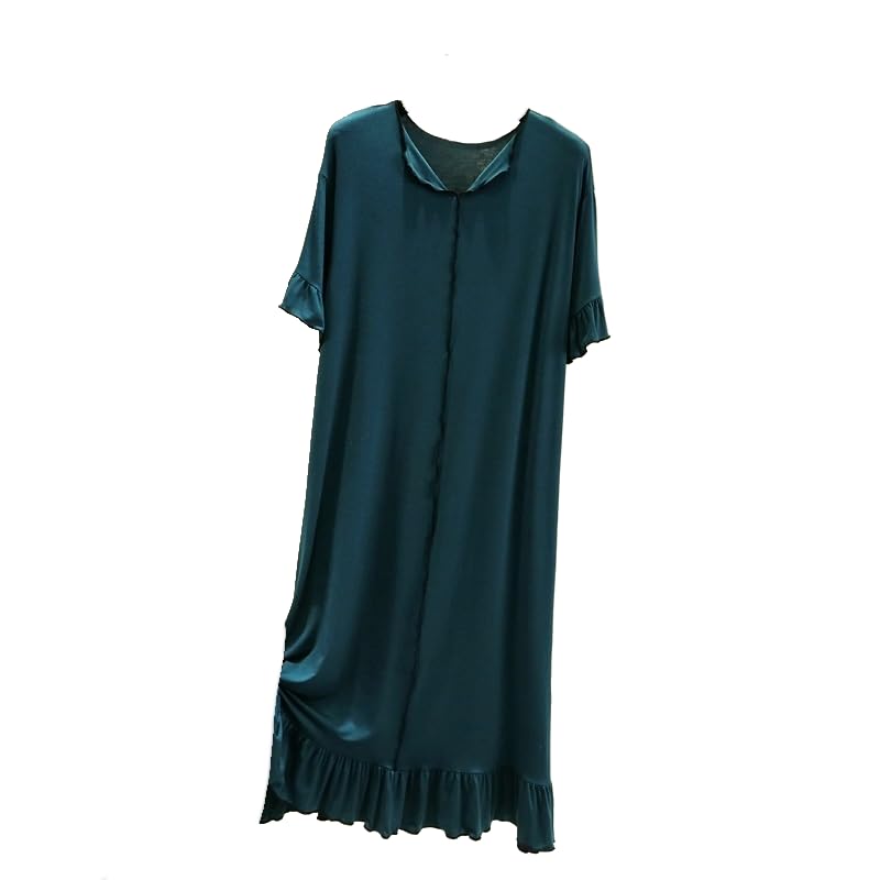 Robe chemise de nuit en coton doux pour femme style casual