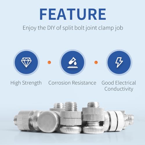 32pcs electrical fence connector aluminium alloy wire join clamp split bolt joint clamp wire connector for electric fence wire