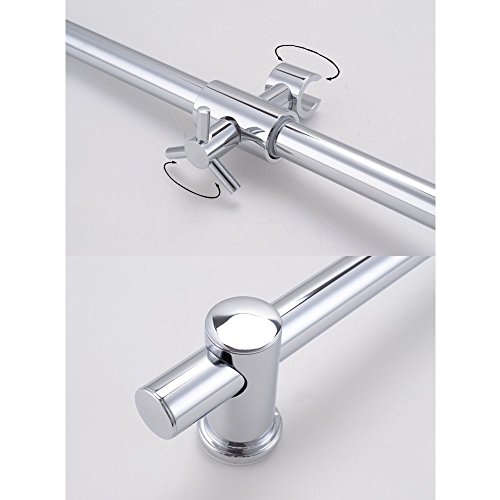 Weirun Bathroom Sus304 Stainless Steel Height/Angle Adjustable Shower Head Slide Bar With Brass Handheld Showerhead Bracket Holder,Polished Chrome #TOP3