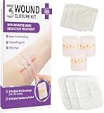 (3 CT) 2.3 X 2.3” Wound Closure Strips - Laceration Closure Kit - Zip Stitch Wound Kit Device Zip Tie Skin Closing Butterfly Adhesive Steri Strips Injury Closing Glue Bandages Sutures