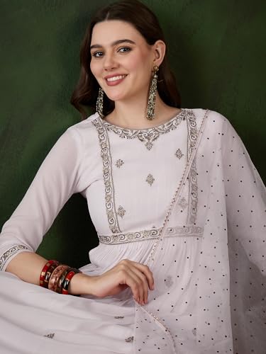 Image of SheWill Kurta Set for Women - Maroon Velvet Zari Sequence Cording Embroidered Kurta with Pant and Cutwork Organza Dupatta