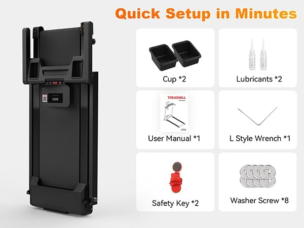 Caminadora Plegable con Pantalla LED y Manijas, Capacidad 300 LB miniatura 8