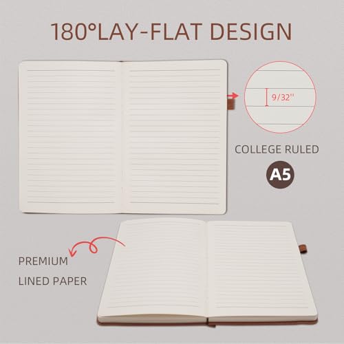 Carnet ligné cuir A5 rigide pour ne plus perdre vos notes - 4