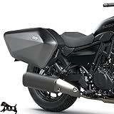 T.S.H バイク用サイドバッグ 左右セット 日本国内発送 Motocentric モトセントリック ハード シェル ケース リュック 拡張 防水カバー 撥水 ショルダーバッグ ハンドバッグ ABS オックスフォード素材 収納 ボックス 旅行 ツーリング キャンプ (グレー)