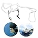 Gernie Freediving Nose Clip, Anti Lost Swimming Nose Clip Non Slip 25 Degree Angle Split Design Accurate for Diving Training (Silver)