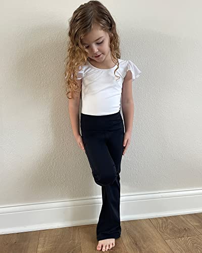 Stelle Girl's Flare Leggings with Pockets High Waisted Bootcut Yoga Pants Kids Dance Bell Bottoms Leggings - Image 4
