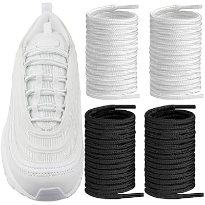 Endoto 2 Pairs Shoe Laces for Air Max 97/95/720, 4MM Round Replacement Shoelaces Strings for Shoes