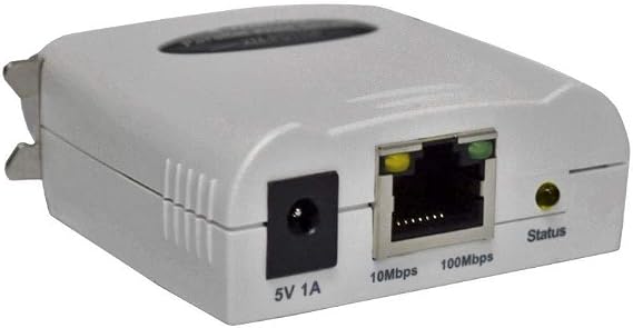 X-MEDIA XM-PS110P 1-Port 10/100Mbps Fast Ethernet Parallel Print Server | Parallel Centronics Port Network Print Server