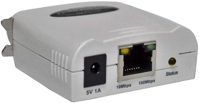X-MEDIA XM-PS110P 1-Port 10/100Mbps Fast Ethernet Parallel Print Server | Parallel Centronics Port Network Print Server