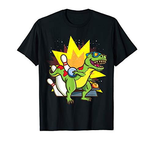 Lustiges Bowlinghemd für Kinder, die T Rex Bowler Geschenk T-Shirt
