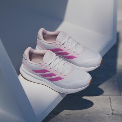 adidas Unisex Kinder RUNFALCON 5 Shoes JUNIOR, FTWR White/Clear pink/GUM10, 38 2/3 EU