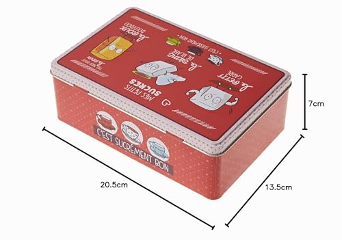 Delys-by-Verceral 515901 Boîte à Sucre en métal, Conservation et Rangement Aliments, Design Fun, 13.5 x 20.5 x 7 cm – vue 6