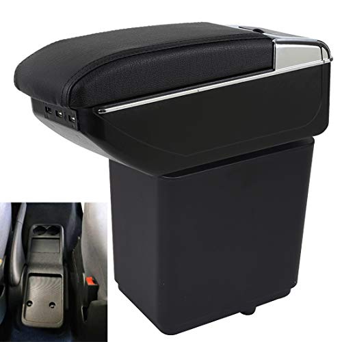 Apoyabrazos para Berlingo 2010-2020 Doble CapaRotativo Reposabrazos Caja Consolas Almacenamiento con portavasos Cenicero Cover