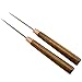 Partstock 2pcs Leather Scratch Awl with Wooden Handle for Punch Stitching Sewing DIY Handmade Leather Craft Repair Tools