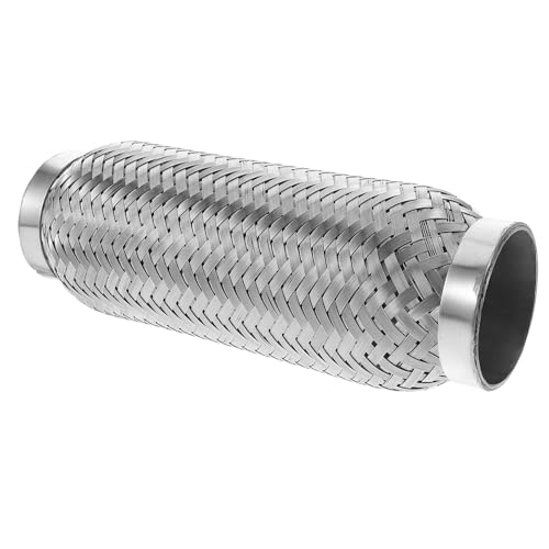 Hemobllo Tubo Flexible de Escape de Acero Inoxidable con Conector Trenzado Doble para Camiones y Coches Resistente Altas Temperaturas Fácil Instalación y Mejora de Durabilidad
