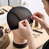 Smilco Mesh Wig Cap 6 Pack Stretchable Mesh Dome Caps for Wigs(Black)