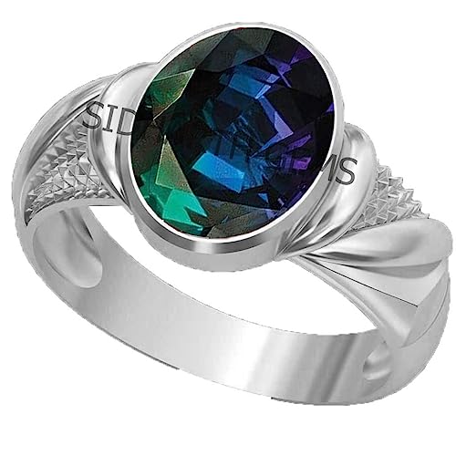 Alexandrite naturelle 7 carats pour une bague en argent de prestige