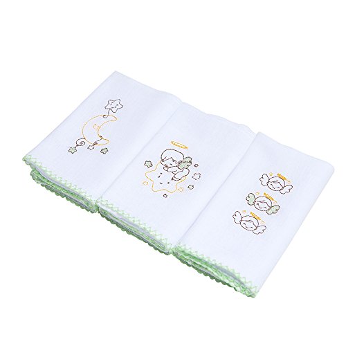 Babete para Bebê Bordados Karinho 40cm X 40cm contém 03 Un