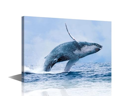 Impressions sur toile de peintures de baleine pour décoration entrée ambiance marine