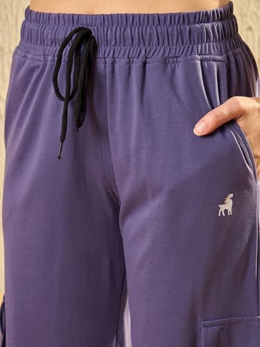 Image of Modeve Women's Cargo Style Track Pants - Summer Cotton Blend
