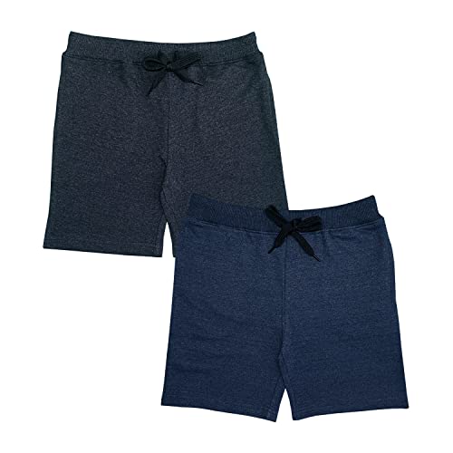 Image of Boys & Girls Multi-Color Pack of 2 Regular fit% Soft Cotton Shorts (3 to 12 Years)