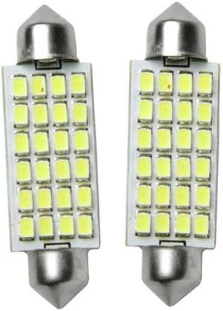 44mm LED dome white 24 SMD bright bulbs, for map cabin auto truck interior light 2pc