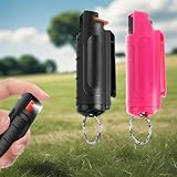 2 × Pfefferspray Schlüsselanhänger Pepper Spray Pfefferspray Selbstverteidigung...