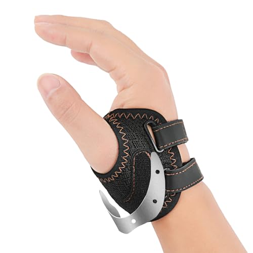 FORTEMOTUS Órtesis de Pulgar CMC para Osteoartritis de Articulación Silla de Montar con 2 Correas para Alivio de Rizartrosis y Inestabilidad de Base,Derecha, L, 19-26 cm