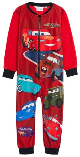 Disney Cars Einteiler für Kinder, Fleece, All-in-One, für Jungen, Lightning McQueen, Schlafanzug, multi, 5-6 Years