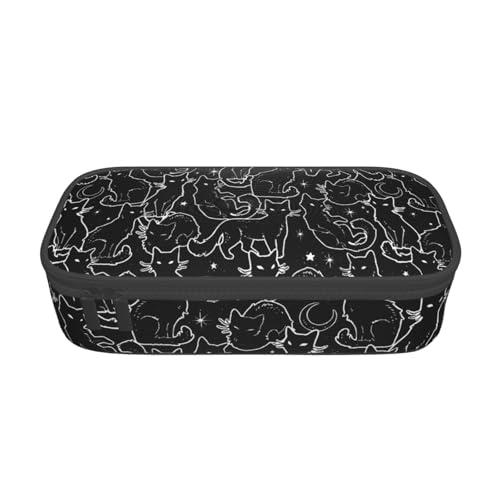 Image of Cat Pencil Case Aesthetic Large Capacity Pen Pouch | Storage Bag with Compartments for Travel School Office Organizer
