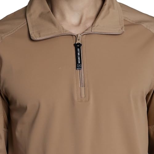 Image of MOUNTMILLER Mens Full Sleeve Ripstop Tactical Polo T-Shirt | UV Protective| Ideal for Hiking & Trekking, Outdoor