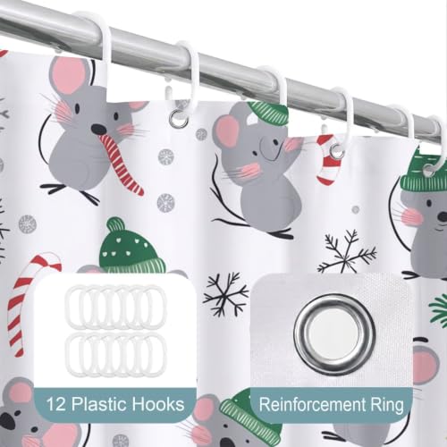 Rideau de douche imperméable en polyester anti-moisissure lavable - 7