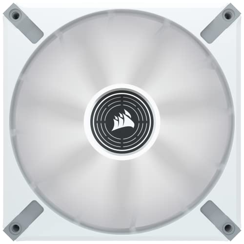 Image of CORSAIR ML140 LED Elite, 140mm Magnetic Levitation White LED Fan with AirGuide, Single Pack - White Frame