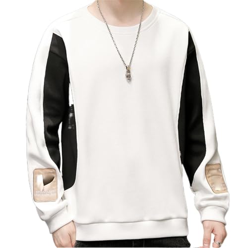 CHONG FENG XIA Men's autumn round neck loose long-sleeved casual tops
