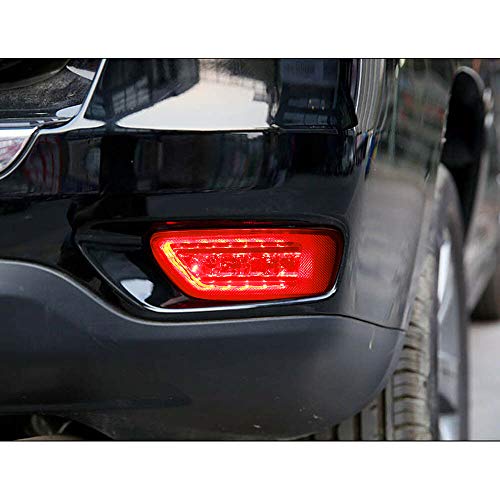Turningmax Complete Led Red Lens Rear Bumper Reflectors Fog Brake Tail Lights Lamps Kit For 2011-Up Jeep Grand Cherokee Wk2, Compass And Dodge Journey #TOP6
