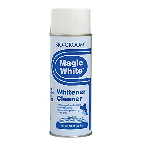 Bio-Groom - Magic White Trockenshampoo - Zum Aufsprühen für Hunde - Deckt Flecken ab - Für weißes und helles Fell - Frischer Geruch - 284 g