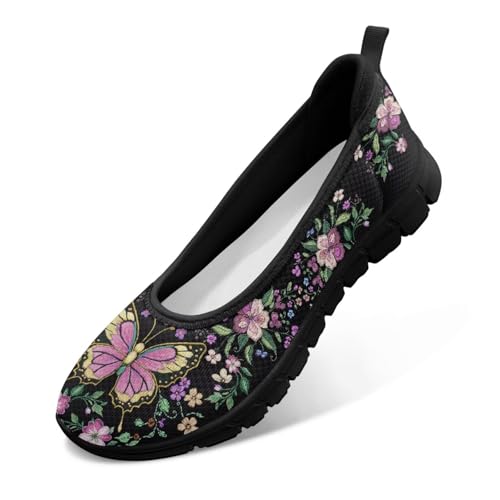 Image of Walking Shoes Women Breathe Mesh Slip On Sneakers Women Comfortable Lightweight