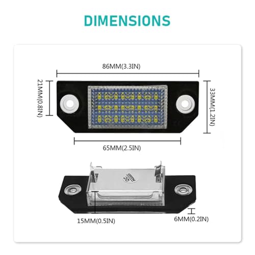 Luces de matrícula coche para solucionar fallos de iluminación en Focus MK2 6